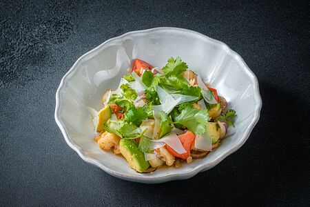 Салат с креветками