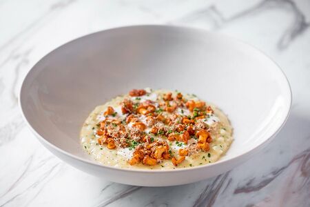 Ризотто с лисичками и страчателлой