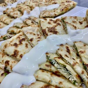 Далян с творогом и зеленью ботвой 