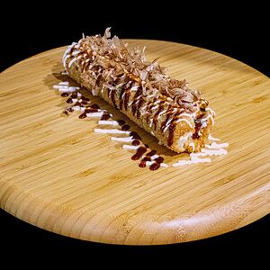 Хот-дог ролл с лососем