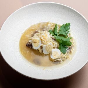 Итальянский суп с куриными сердечками