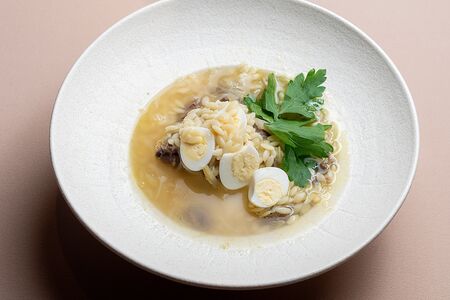 Итальянский суп с куриными сердечками