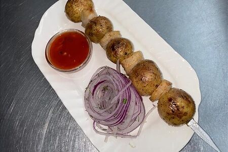 Молодой картофель с курдюком