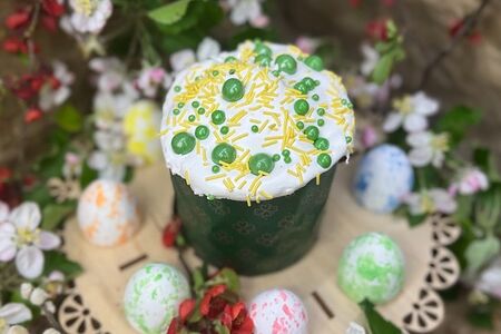 Кулич кексовый творожный с цукатом 