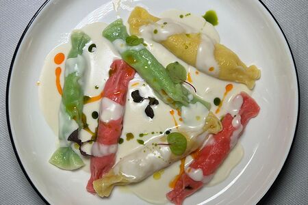 Конфетки с курочкой и соусом Бешамель