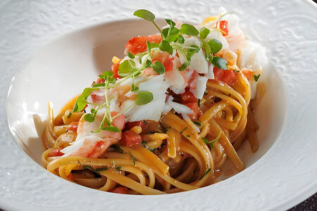 Лингвини с камчатским крабом