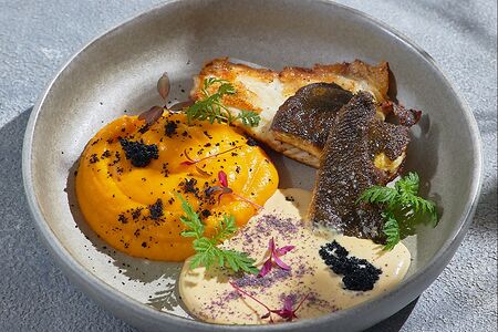 Камбала с бататом