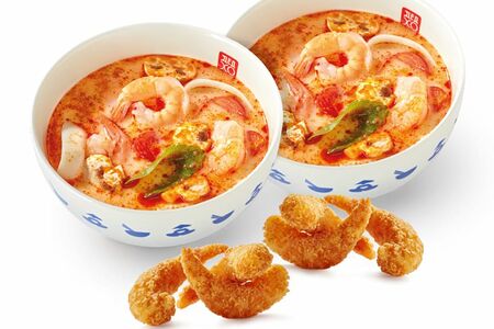 Набор: Суп на выбор (2 шт.), Креветки в кляре (10 шт.) Соус Фирменный (2 шт.)