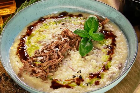 Ризотто с рваной говядиной