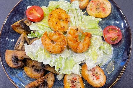 Салат Чесночная креветка 