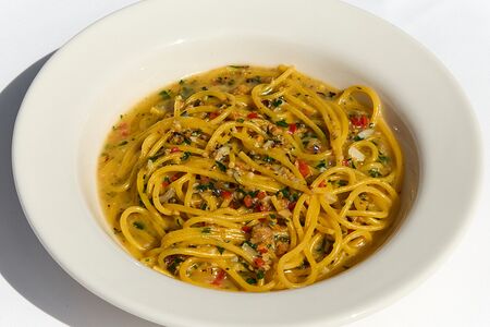 Спагетти с мидиями