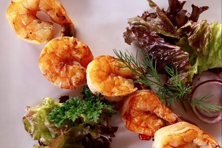 Креветки на мангале 