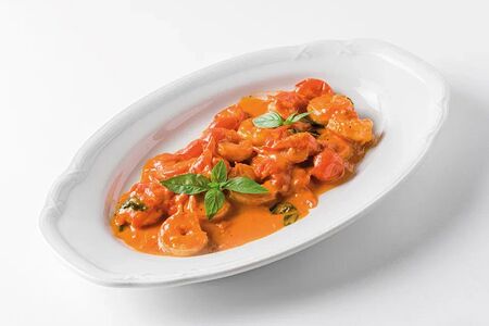Креветки в соусе Аль помодоро