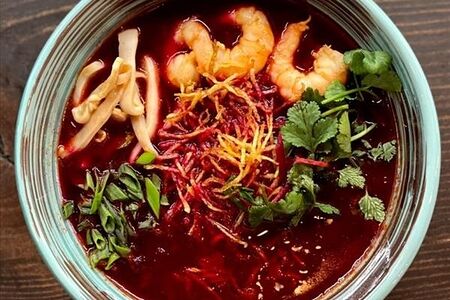 Борщ паназиатский с морепродуктами