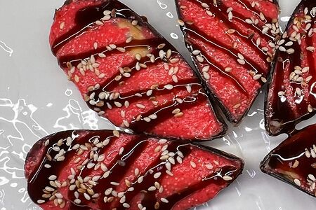 Мидии под сырным соусом