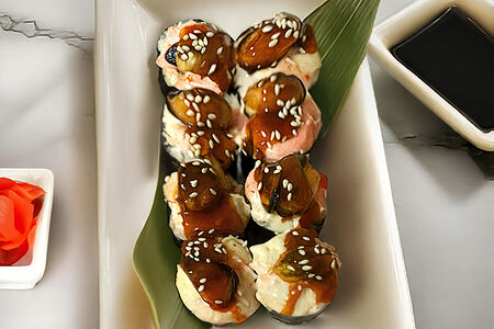 Запечённый с мидиями