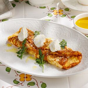 Омлет с рикоттой и трюфельным кремом