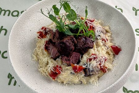 Паста Орзо с рваной говядиной