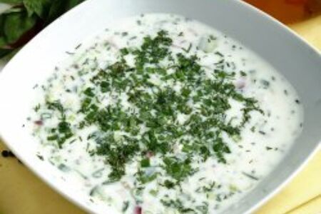 Окрошка с курицей