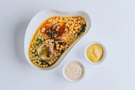 Окрошка с индейкой 