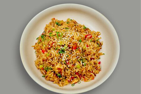 Рис с омлетом