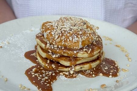 Панкейки с банановым кремом