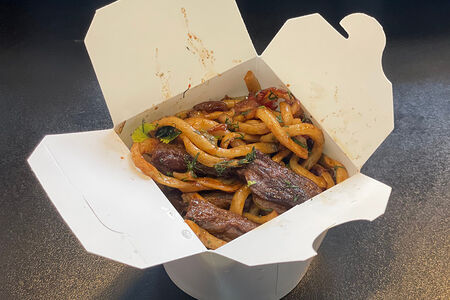 Жареный лагман с говядиной