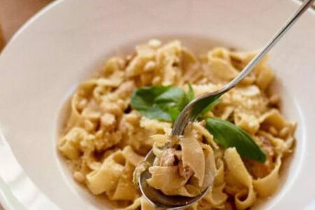 Феттуччине с курицей и грибами