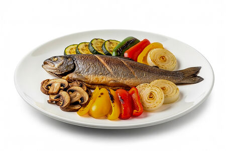 Форель, запечённая в фольге с овощами