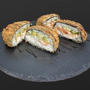 Суши бургер с лососем