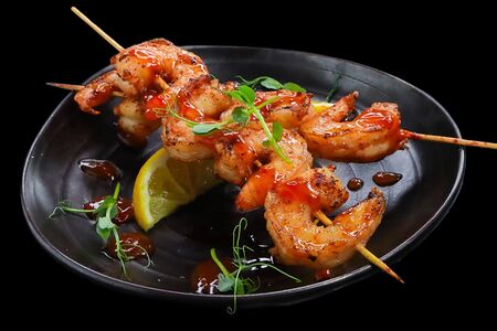 Креветки на гриле