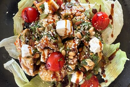 Салат с хрустящими грибами 