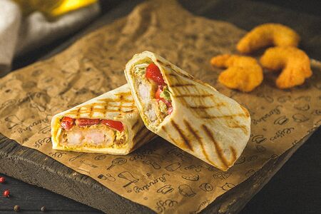 Шаурма с креветками