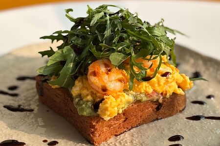 Бриошь с креветками