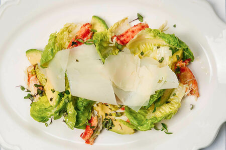 Романо, краб с пармезаном и апельсиновый соус