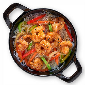 Фунчоза с креветками