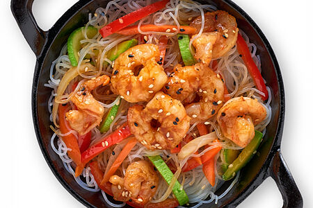 Фунчоза с креветками