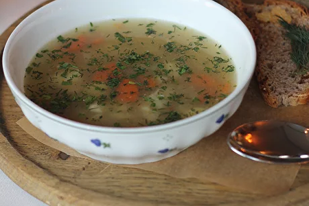 Горская уха с щучьей икрой