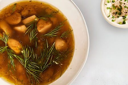 Грибная похлебка с постной сметаной