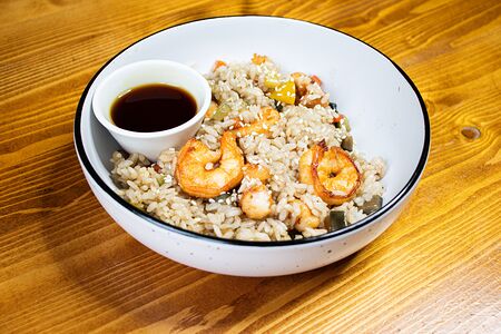 Рис с креветками