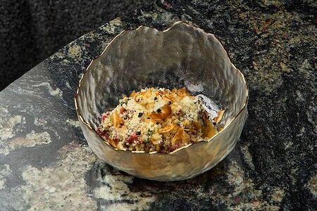 Тартар из телятины с груздями