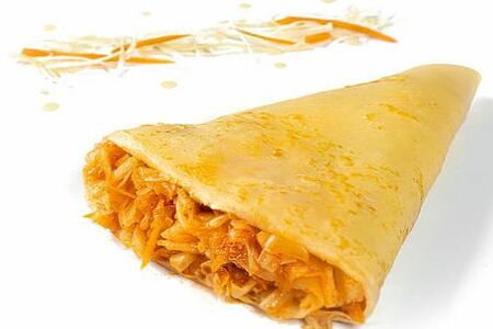 Блин с капустой и жюльеном