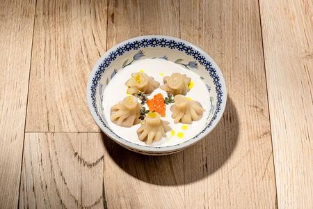 Мини-хинкали с креветками