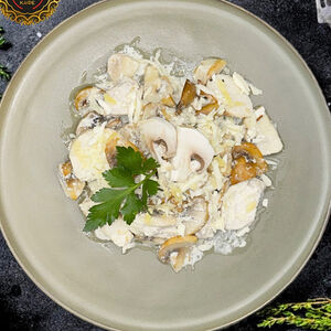 Фрикасе с грибным соусом