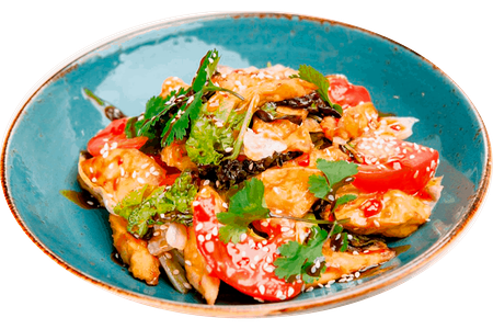 Салат с хрустящими баклажанами 260гр