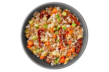 Тяхан с говядиной и овощами