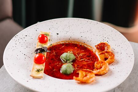 Суп Томатный с креветками