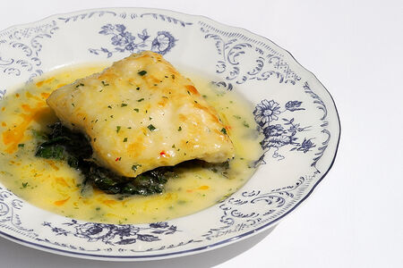 Треска со сливочным соусом 