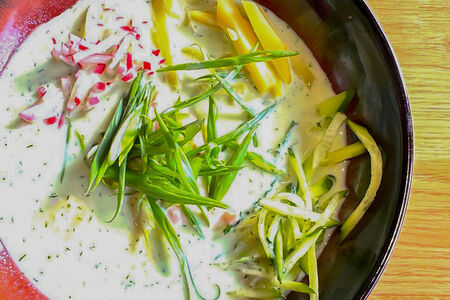 Окрошка с индейкой