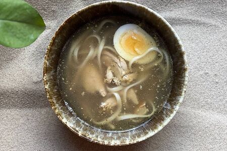 Детский рамен, курица, лапша, яйцо